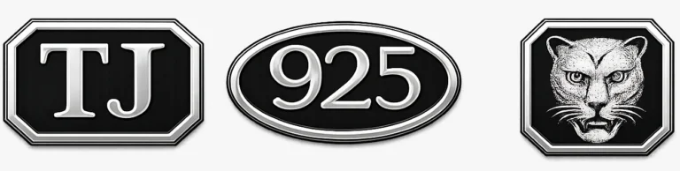 Example of a sterling silver hallmark showing the Titan Jewellery sponsor's mark