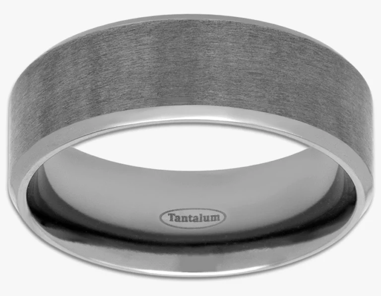 Brushed tantalum ring