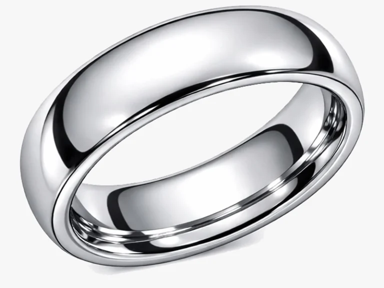 Court profile wedding ring showing the classic domed shape