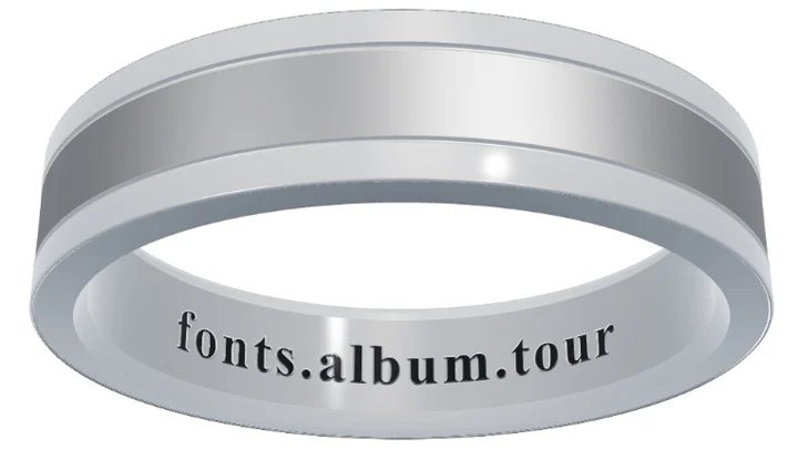 What3Words wedding ring engraving idea, fonts.album.tour as location keepsake
