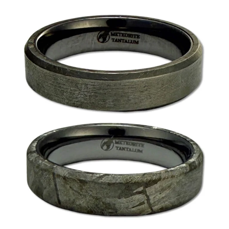 Before and after comparison showing meteorite ring restoration results.